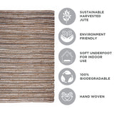 Lush Ambience Kiara Handmade Jute Rug- Rectangular