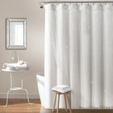 Lush Décor Night Sky String Thread With Peva Lining Shower Curtain