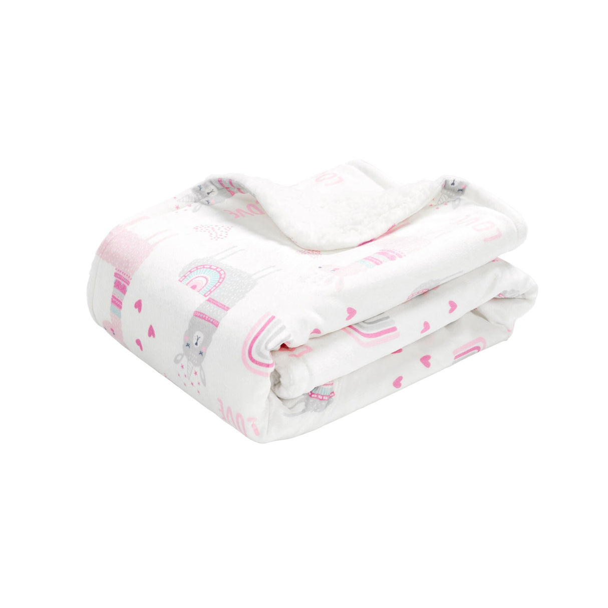 Lush Decor Baby Llama Love Soft Sherpa Baby Blanket - 40" x 30"