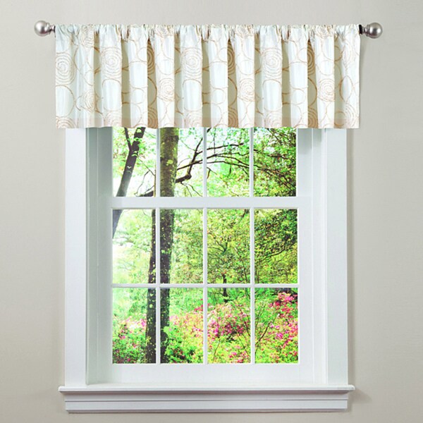 Lush Decor Beige Circle Charm Valance