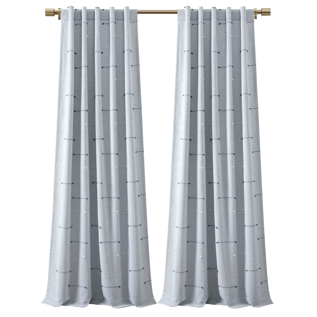 Lush Decor Boho Stripe Clip Jacquard Window Panels Pair