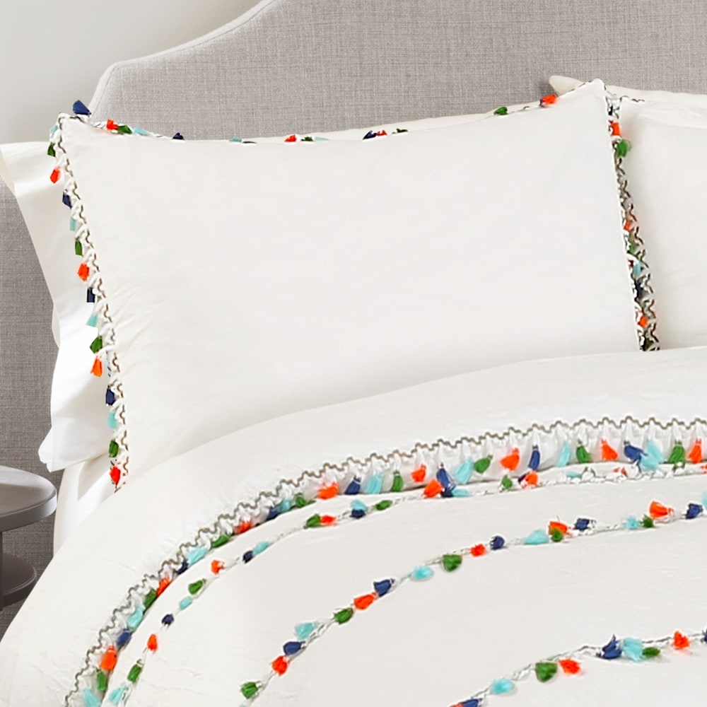 Lush Decor Boho Tassel 3 Piece Comforter Set
