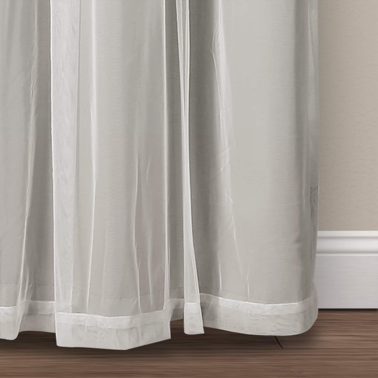 Lush Decor Grommet Sheer Panel Pair with Insulated Blackout Lining