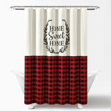 Lush Decor Home Sweet Home Wreath Shower Curtain