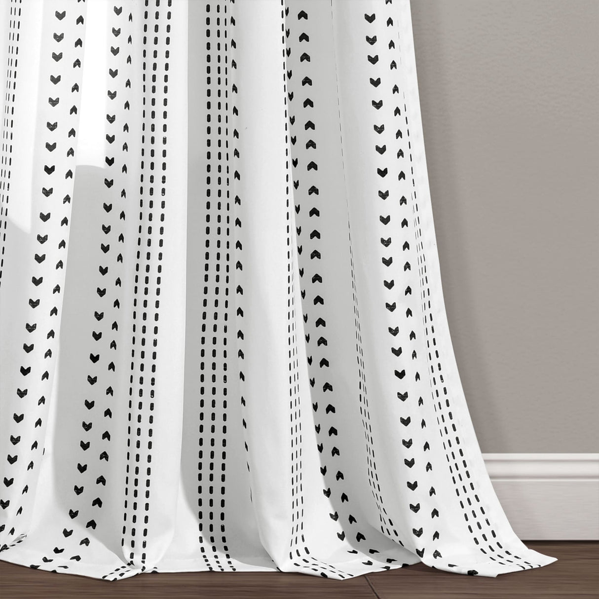 Lush Decor Hygge Stripe Window Curtain Panel Pair
