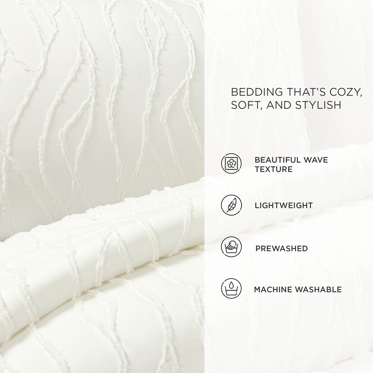 Lush Decor Jacquard Wave Comforter 3-Piece Set
