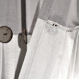 Lush Decor Linen Button Kitchen Tier Window Curtain Panel Pair