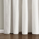 Lush Decor Linen Button Wide Width Single Curtain Panel (1 Panel)