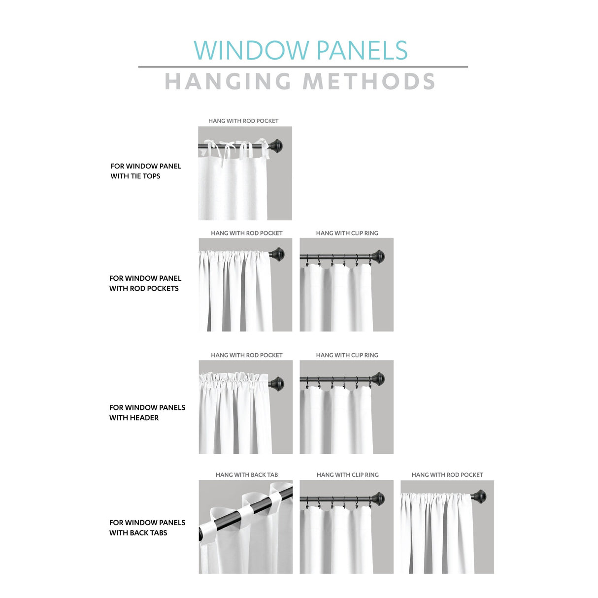 Lush Decor Linen Button Wide Width Single Curtain Panel (1 Panel)