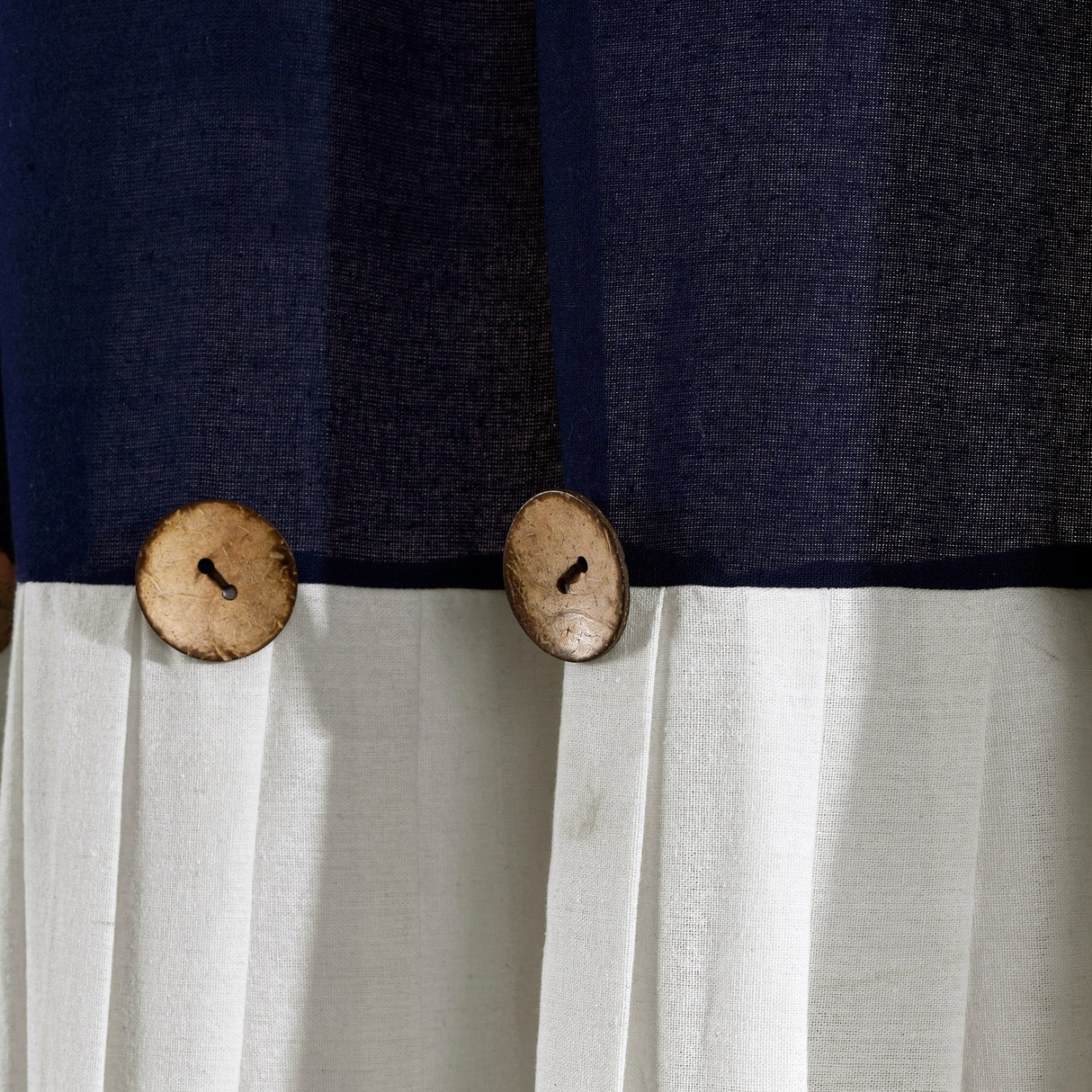 Lush Decor Linen Button Wide Width Single Curtain Panel (1 Panel)