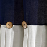 Lush Decor Linen Button Wide Width Single Curtain Panel (1 Panel)