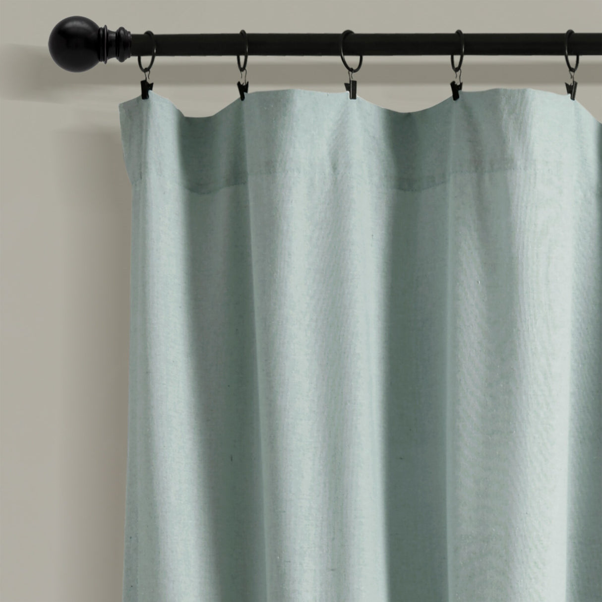 Lush Decor Linen Button Wide Width Single Curtain Panel (1 Panel)