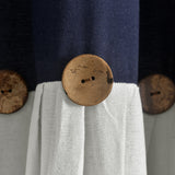Lush Decor Linen Button Wide Width Single Curtain Panel (1 Panel)