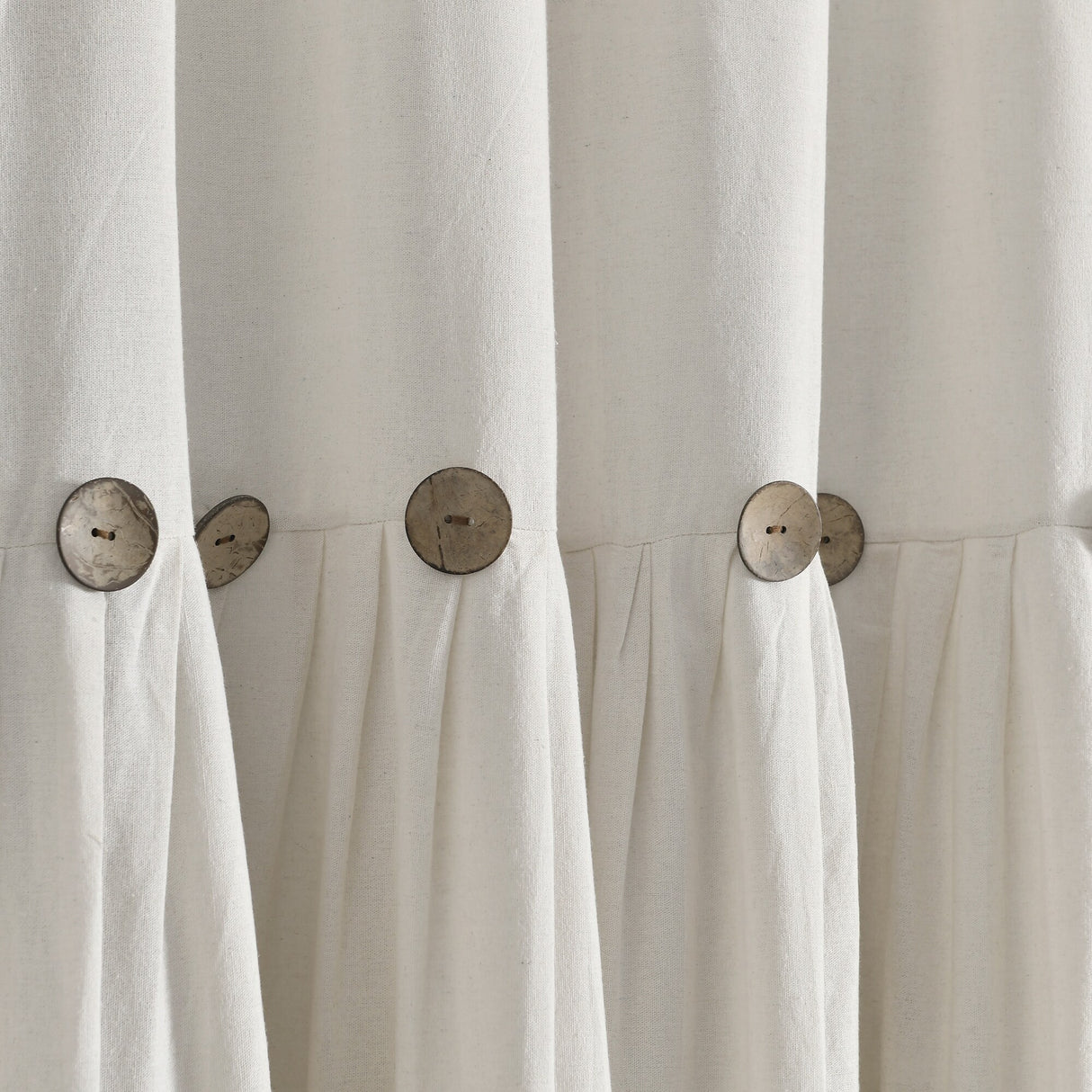 Lush Decor Linen Button Wide Width Single Curtain Panel (1 Panel)