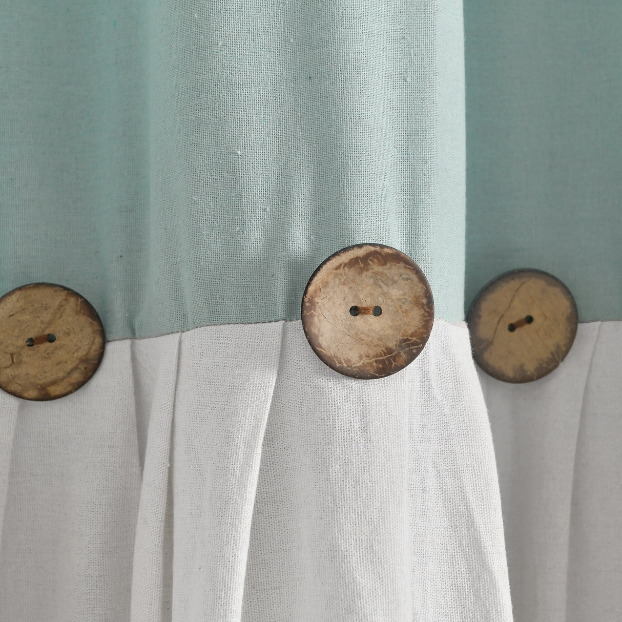 Lush Decor Linen Button Wide Width Single Curtain Panel (1 Panel)