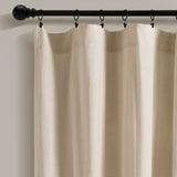 Lush Decor Linen Button Wide Width Single Curtain Panel (1 Panel)