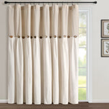 Lush Decor Linen Button Wide Width Single Curtain Panel (1 Panel)