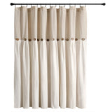 Lush Decor Linen Button Wide Width Single Curtain Panel (1 Panel)