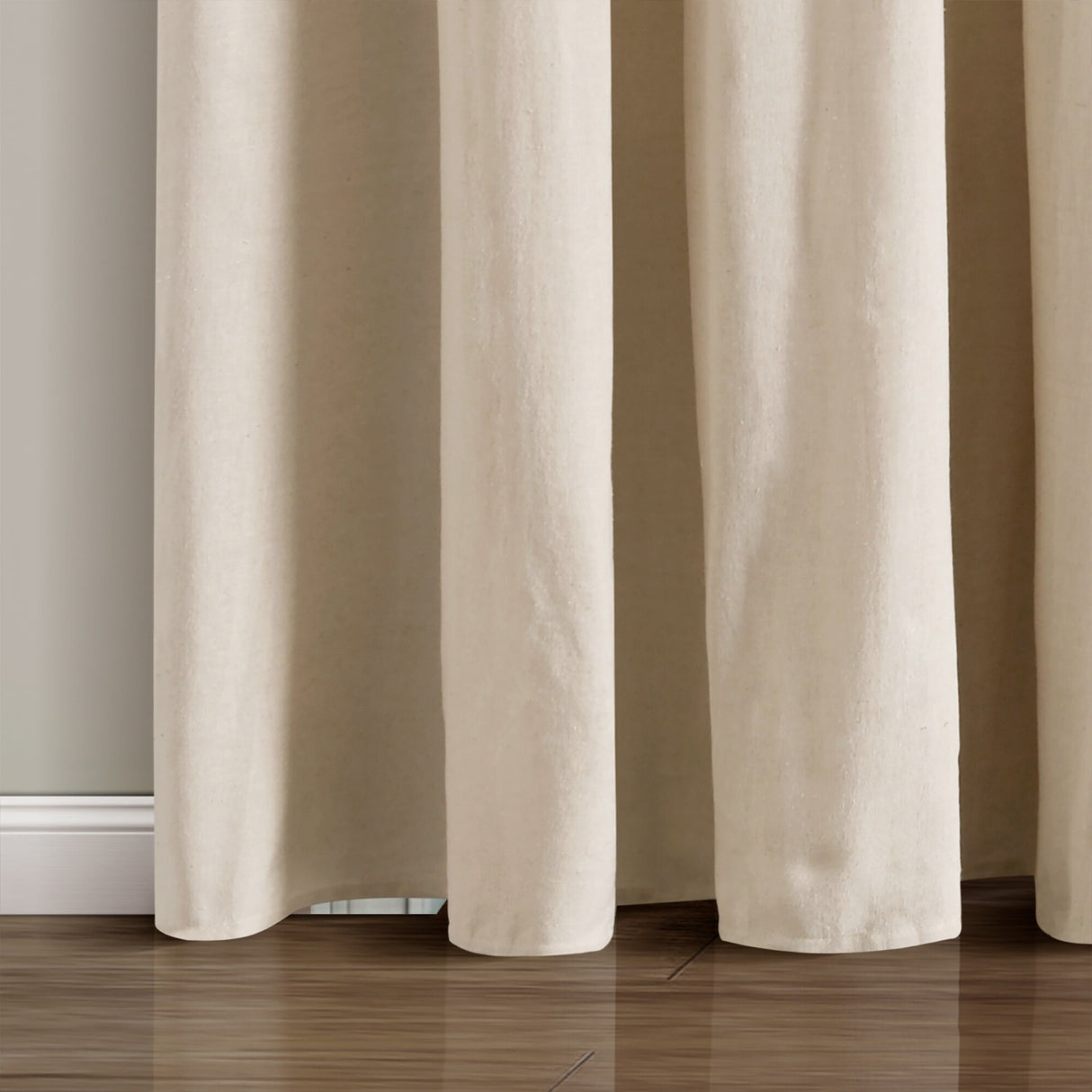 Lush Decor Linen Button Wide Width Single Curtain Panel (1 Panel)