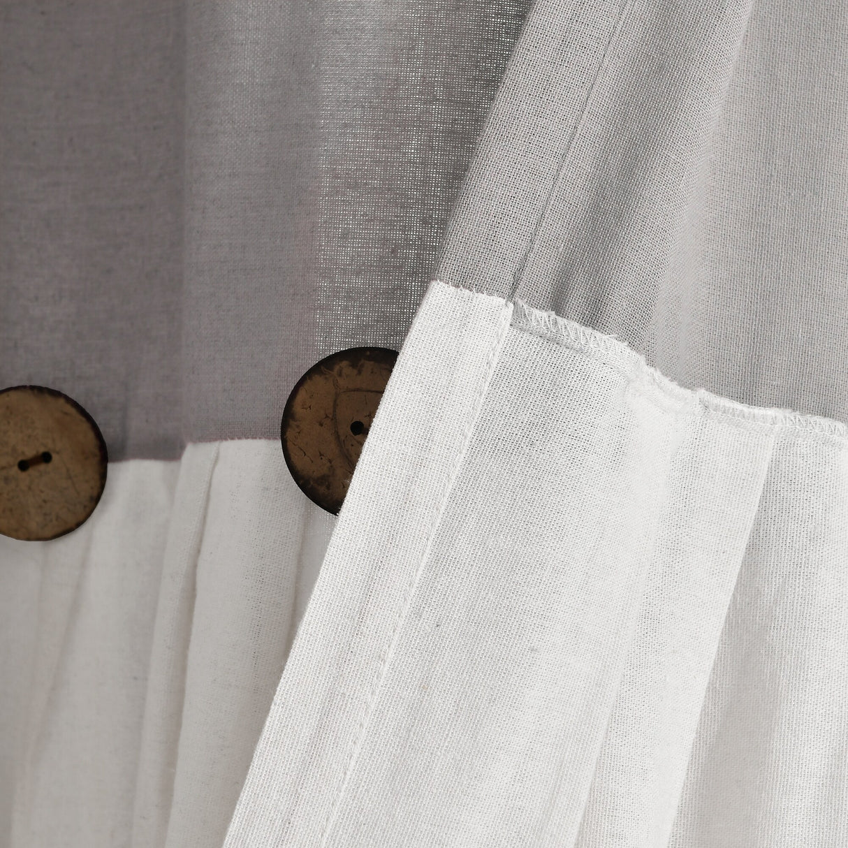 Lush Decor Linen Button Wide Width Single Curtain Panel (1 Panel)