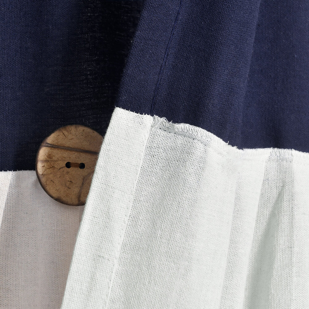 Lush Decor Linen Button Wide Width Single Curtain Panel (1 Panel)