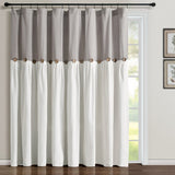 Lush Decor Linen Button Wide Width Single Curtain Panel (1 Panel)