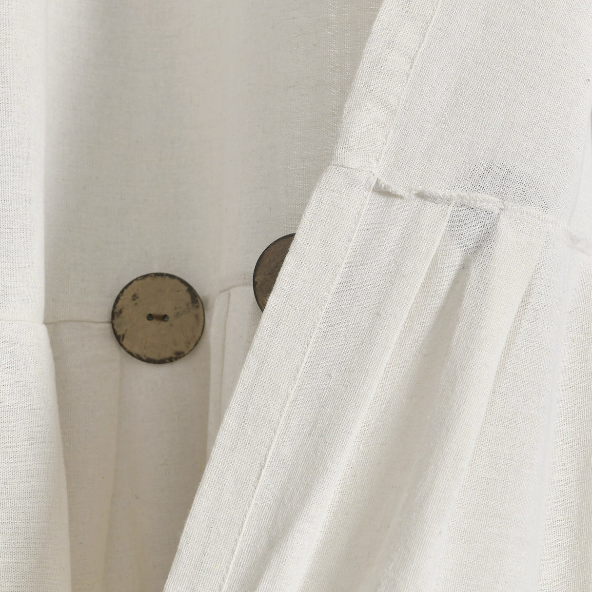 Lush Decor Linen Button Wide Width Single Curtain Panel (1 Panel)
