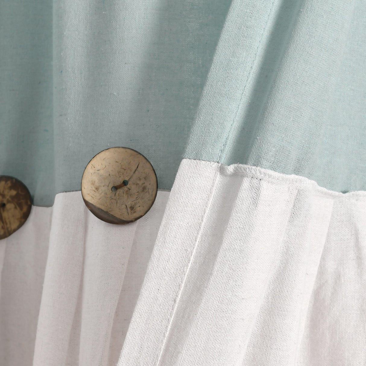 Lush Decor Linen Button Wide Width Single Curtain Panel (1 Panel)