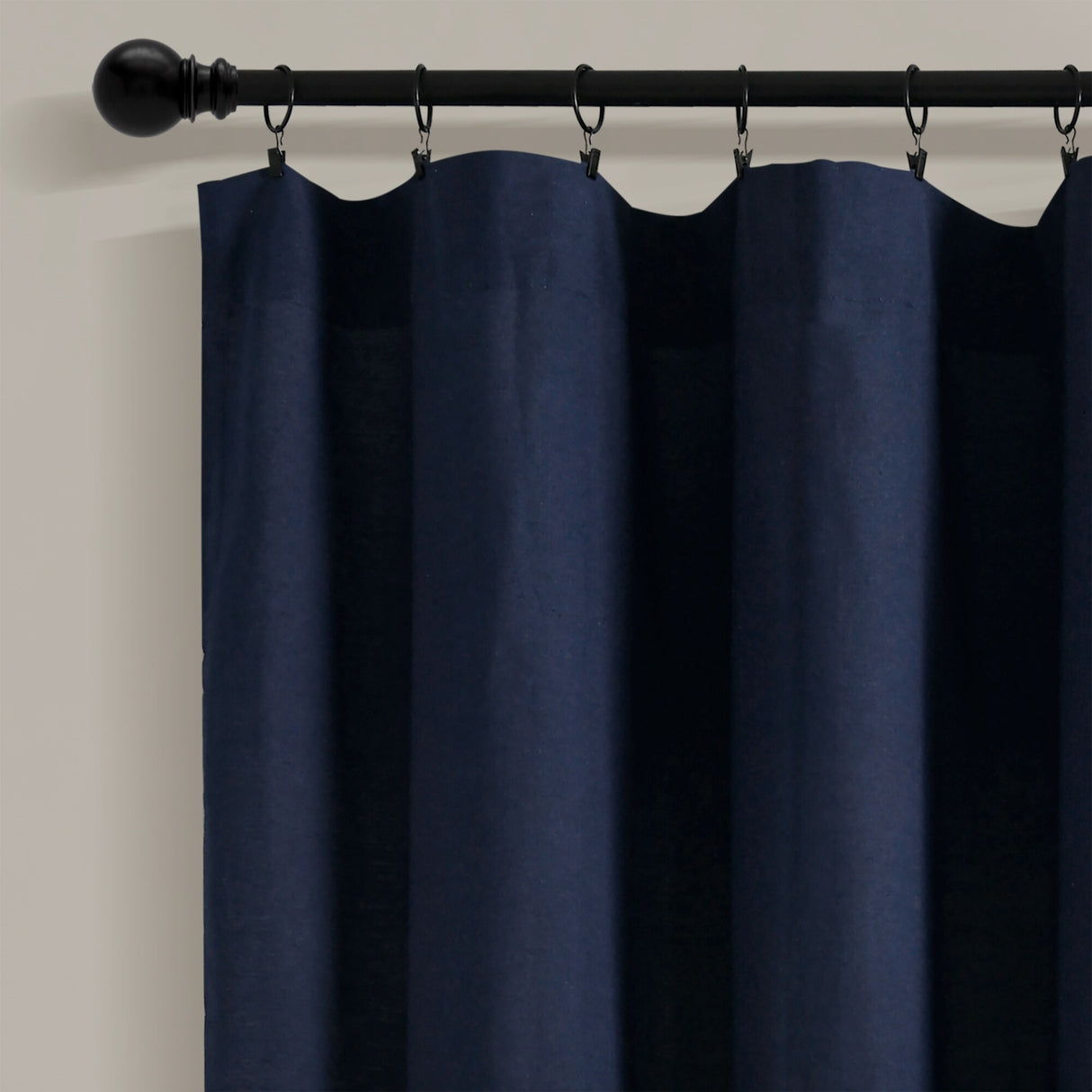 Lush Decor Linen Button Wide Width Single Curtain Panel (1 Panel)