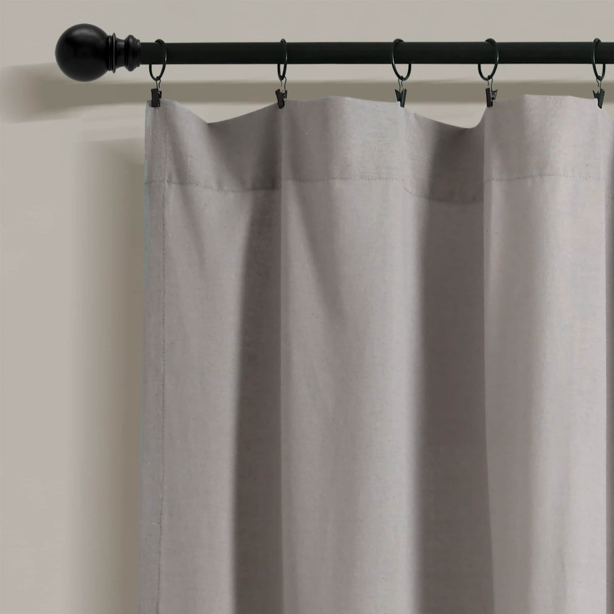 Lush Decor Linen Button Wide Width Single Curtain Panel (1 Panel)
