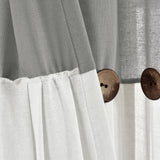 Lush Decor Linen Button Wide Width Single Curtain Panel (1 Panel)