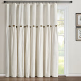 Lush Decor Linen Button Wide Width Single Curtain Panel (1 Panel)
