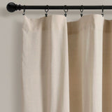 Lush Decor Linen Button Wide Width Single Curtain Panel (1 Panel)