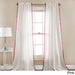 Lush Decor Linen Pom Pom Curtain Panel Pair - 52 x 84