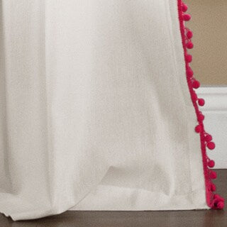 Lush Decor Linen Pom Pom Curtain Panel Pair - 52 x 84