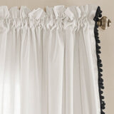 Lush Decor Linen Pom Pom Curtain Panel Pair - 52 x 84