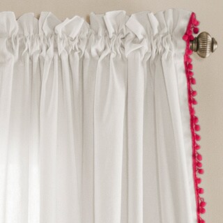 Lush Decor Linen Pom Pom Curtain Panel Pair - 52 x 84