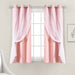 Lush Decor Star Sheer Insulated Grommet Blackout Window Curtain Panel Pair