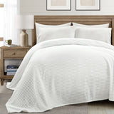 Lush Decor Super Cozy Ultra Soft Ribbed Faux Fur Oversized Bedspread/Blanket