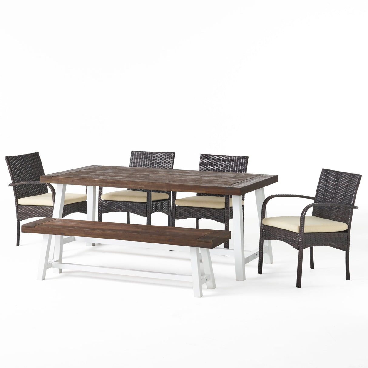 Luster Outdoor 6-piece Wicker Dining Set by Christopher Knight Home