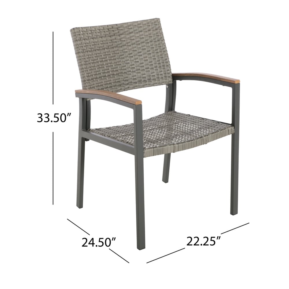 Luton Outdoor Aluminum 7 Piece Dining Set with Glass Table Top by Christopher Knight Home