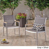 Luton Outdoor Wicker Dining Chair with Aluminum Frame (Set of 2) by Christopher Knight Home
