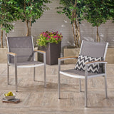 Luton Outdoor Wicker Dining Chair with Aluminum Frame (Set of 2) by Christopher Knight Home