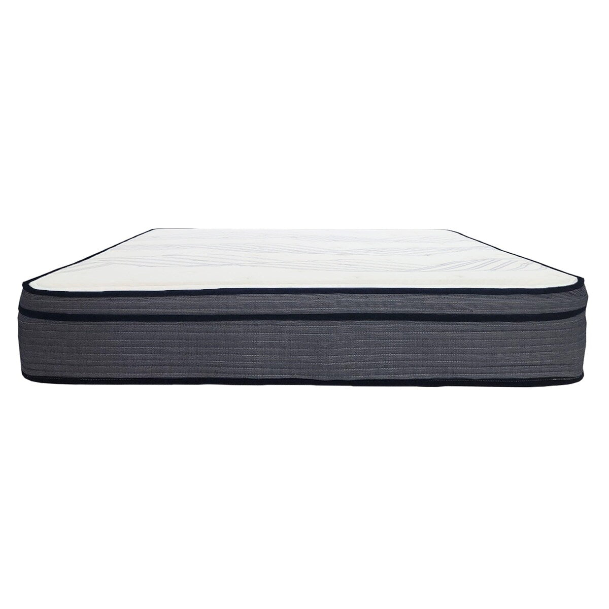 Luxe 14 in. Hybrid Plush Foam Mattress in a Box, White/Gray