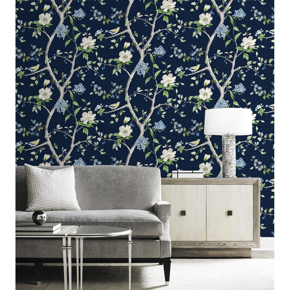 Luxe Haven Floral Trail Peel and Stick Wallpaper