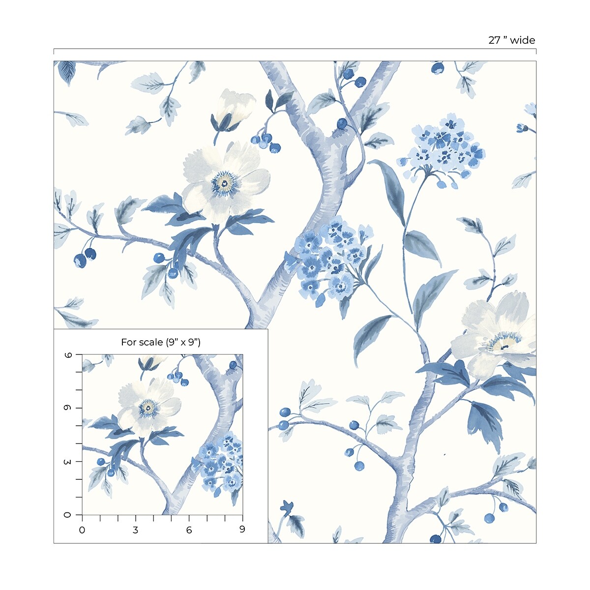 Luxe Haven Floral Trail Peel and Stick Wallpaper