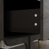 Luxe Matte Black Dresser w/Golden Hardware - Spacious Bedroom Storage