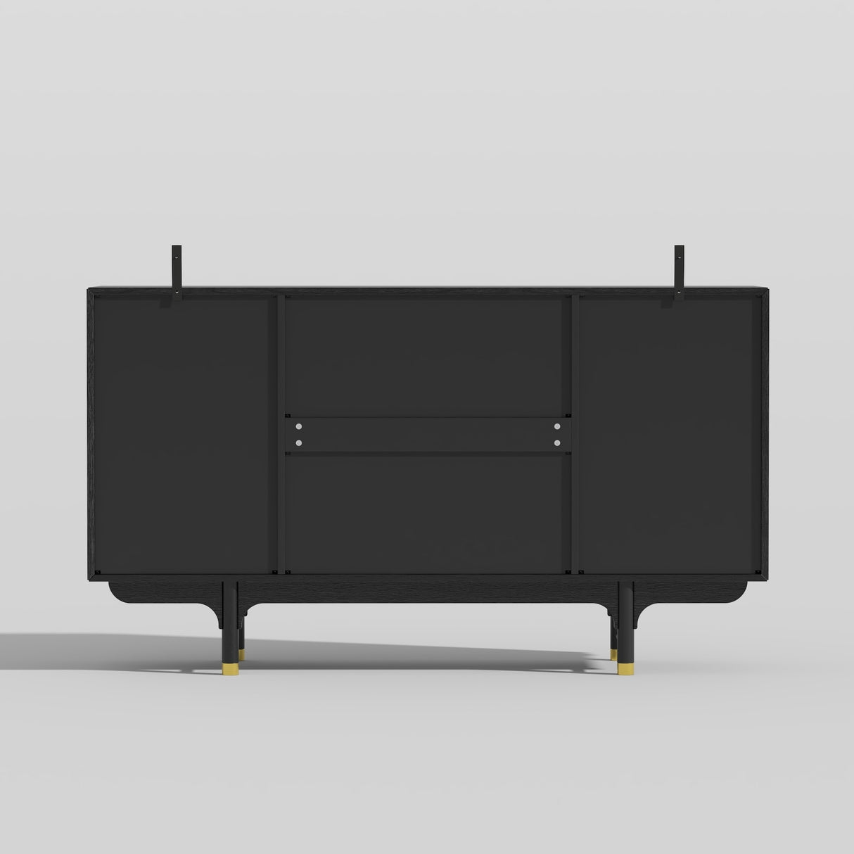 Luxe Matte Black Dresser w/Golden Hardware - Spacious Bedroom Storage