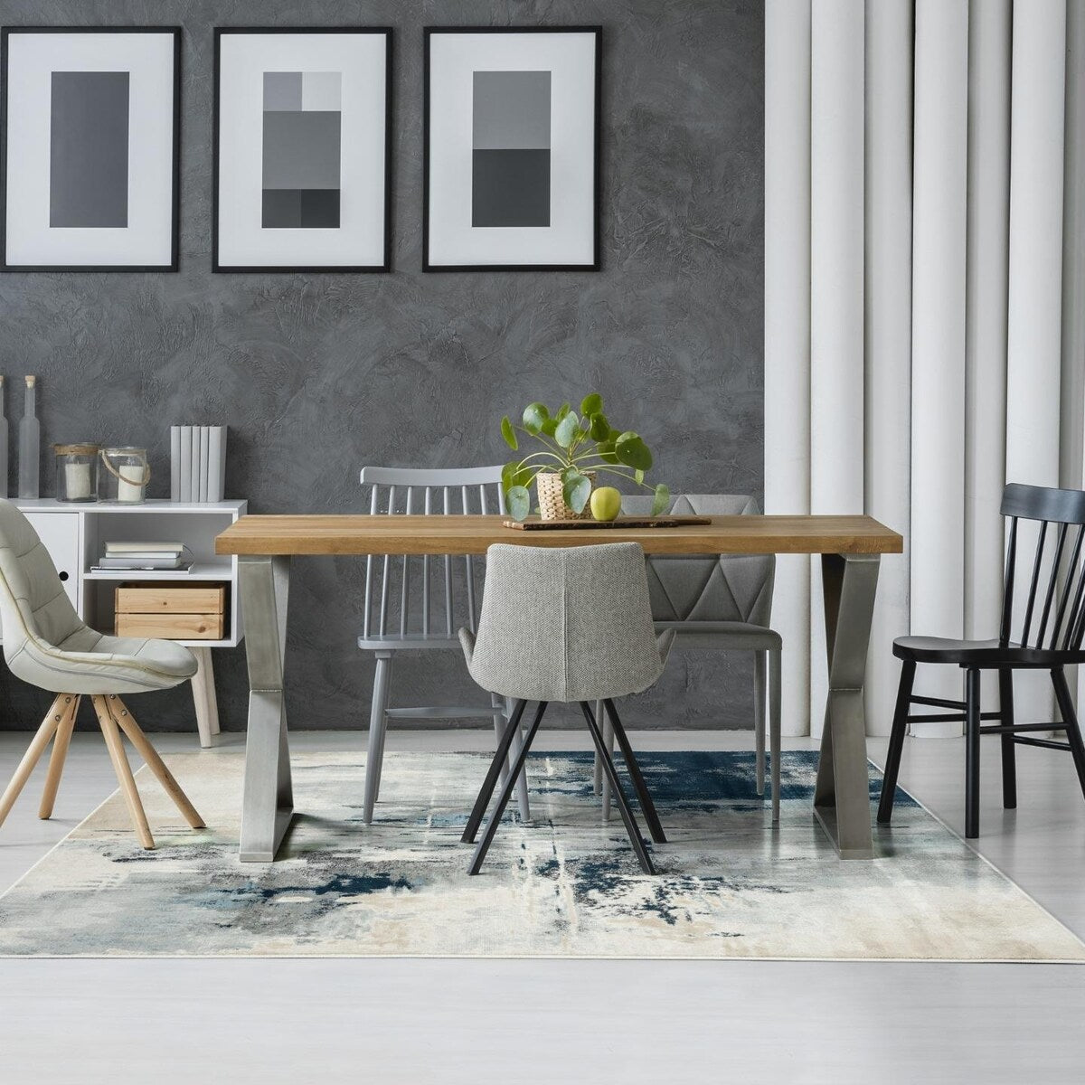 Luxe Weavers Distressed Modern Abstract Area Rug, Indoor Carpet