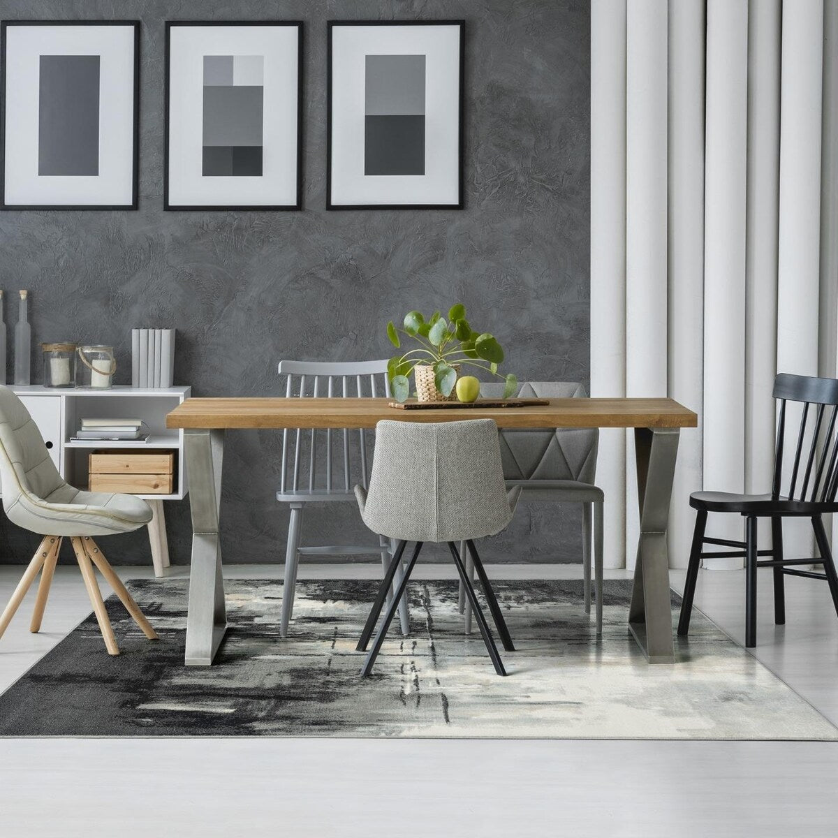 Luxe Weavers Distressed Modern Abstract Area Rug, Indoor Carpet